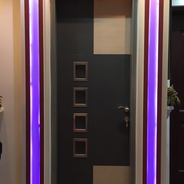 درب استیل پلاست شیشه‌دار