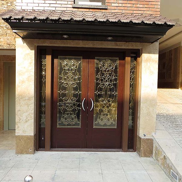 درب لابی دولگه شیشه ای